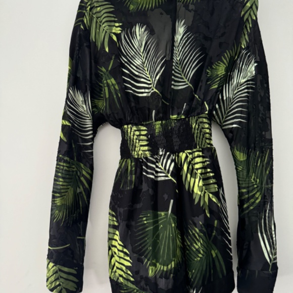 Camila Coelo Black and Green Romper - Picture 2 of 4